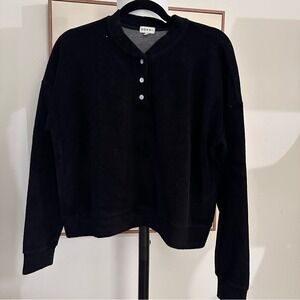 Donni. Terry Black Henley long‎ sleeve size small